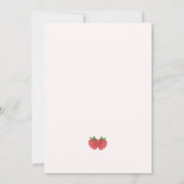 Ein Berry Sweet Baby ist auf dem Weg zur Babydusch Einladung (Rückseite)