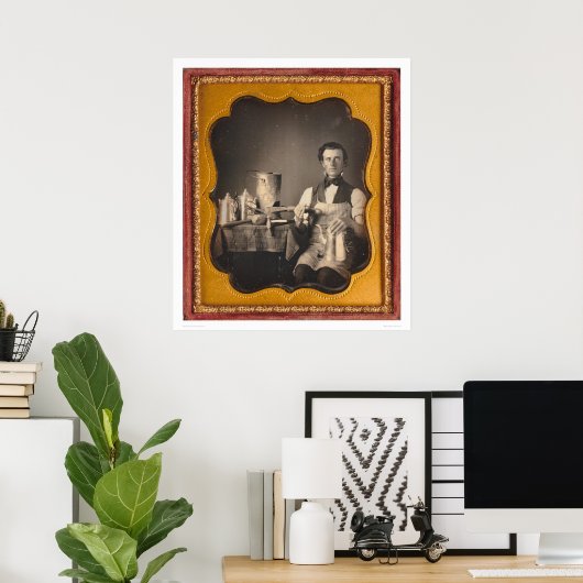 Ein berufliches Portrait eines Schmiedes.. (40027) Poster (Heimbüro)