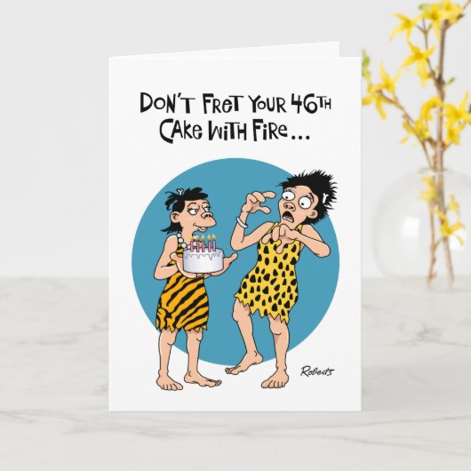 Ein beruhigender 46. Geburtstag Karte (Gelbe Blume)