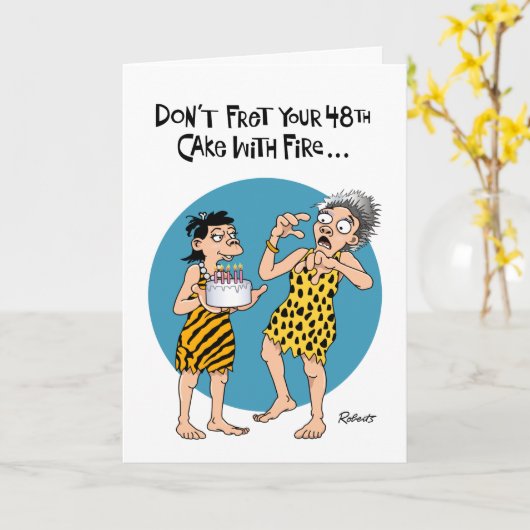 Ein beruhigender 48. Geburtstag Karte (Gelbe Blume)