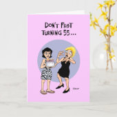 Ein beruhigender 55. Geburtstag Karte (Gelbe Blume)