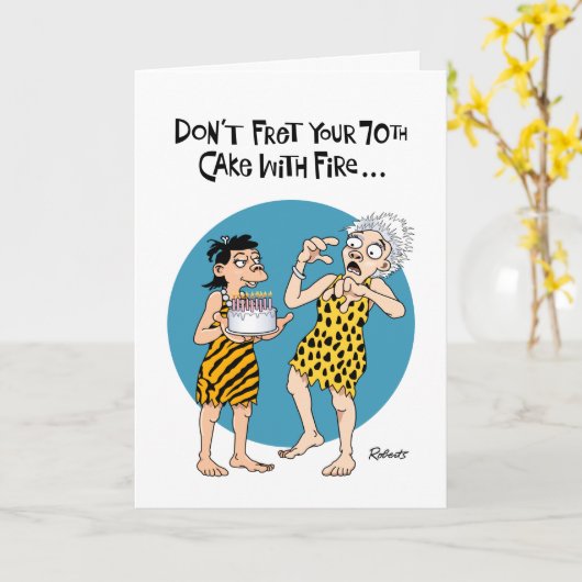 Ein beruhigender 70. Geburtstag Karte (Gelbe Blume)