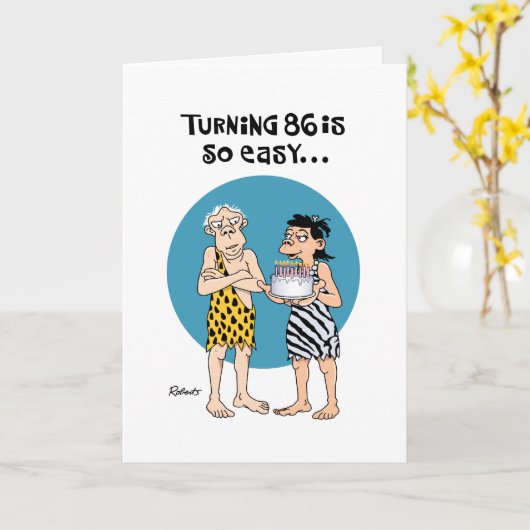 Ein beruhigender 86. Geburtstag Karte (Gelbe Blume)