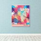 Ein berührendes Lächeln und sagen Hallo-Gedicht Leinwanddruck (Insitu (Holzboden))