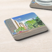 Ein beschäftigter Nachmittag in Chicago Getränkeuntersetzer (Linke Seite)