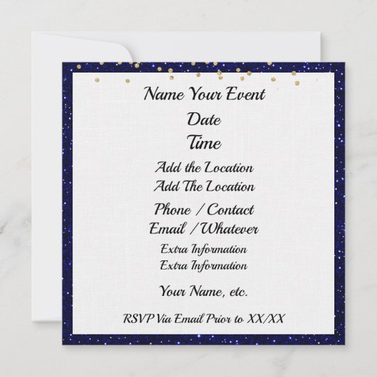 Ein Besondere Anlass Einladung (Rückseite)