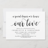 Ein besonderes Abendessen, um unsere Liebe, Probe  Einladung (Vorderseite)