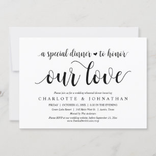 Ein besonderes Abendessen, um unsere Liebe, Probe  Einladung