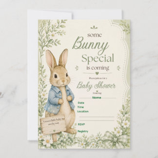 Ein besonderes Häschen - Baby Shower Einladung / V