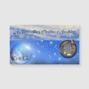 Ein besonderes Weihnachten mit Schneeflocken Magnetkarte