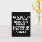 Ein besser Christlicher Trump unterstützt Anti-45- Karte (Gelbe Blume)