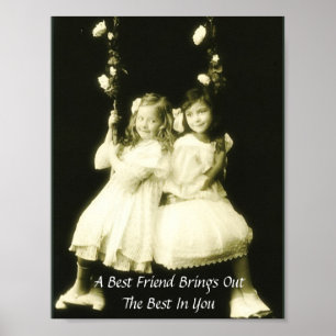 Ein bester Freund bringt das Beste in deinem Poste Poster