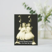 Ein bester Freund bringt das Beste in dir Postkarte (Stehend Vorderseite)