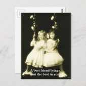 Ein bester Freund bringt das Beste in dir Postkarte (Vorne/Hinten)