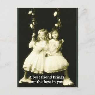 Ein bester Freund bringt das Beste in dir zum Vors Postkarte