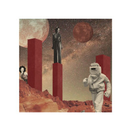 Ein Besuch in den Mars Holzdruck