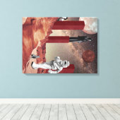 Ein Besuch in den Mars Leinwanddruck (Insitu (Holzboden))