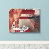 Ein Besuch in den Mars Leinwanddruck (Insitu (Holzboden))