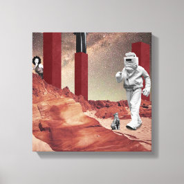 Ein Besuch in den Mars Leinwanddruck