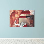 Ein Besuch in den Mars Leinwanddruck (Insitu (Holzboden))