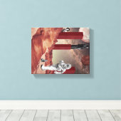 Ein Besuch in den Mars Leinwanddruck (Insitu (Holzboden))