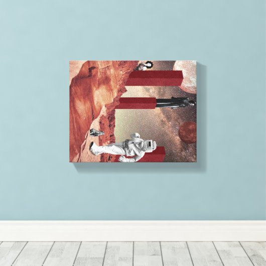 Ein Besuch in den Mars Leinwanddruck (Insitu (Holzboden))