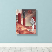 Ein Besuch in den Mars Leinwanddruck (Insitu (Holzboden))