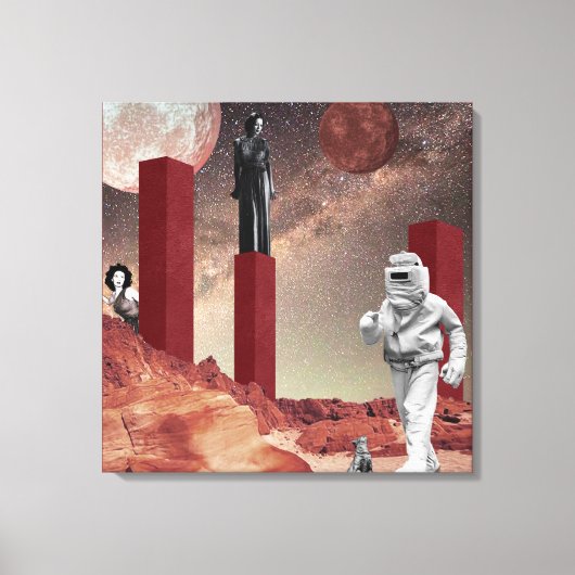 Ein Besuch in den Mars Leinwanddruck (Vorderseite)