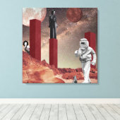 Ein Besuch in den Mars Leinwanddruck (Insitu (Holzboden))