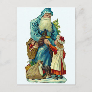 Ein Besuch vom Santa Feiertagspostkarte
