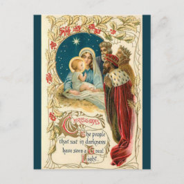 Ein Besuch von der Weihnachtskarte der drei Weisen Postkarte