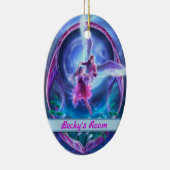 Ein Besuch von einem Engel? Personalisierte Keramik Ornament (Rechts)