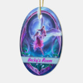 Ein Besuch von einem Engel? Personalisierte Keramik Ornament (Links)