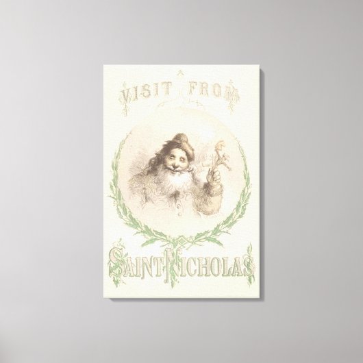 Ein Besuch von Saint Nicholas Leinwanddruck (Vorderseite)