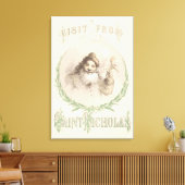 Ein Besuch von Saint Nicholas Leinwanddruck (Insitu (Wohnzimmer))