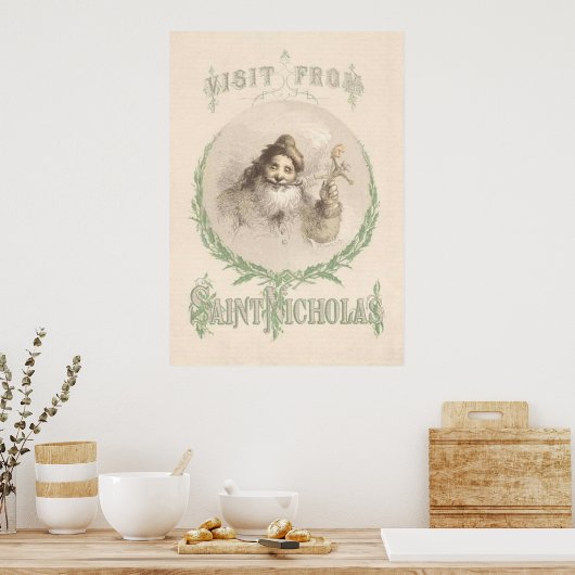 Ein Besuch von Saint Nicholas Poster (Küche)