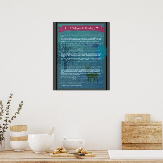 Ein Besuch von St. Nicholas - Holiday Poster (Küche)