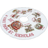 Ein Besuch von St. Nicholas Polyester Weihnachtsbaumdecke (Schrägansicht)