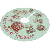 Ein Besuch von St. Nicholas Polyester Weihnachtsbaumdecke (Schrägansicht)