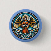Ein betender Schutzengel Button (Vorderseite)