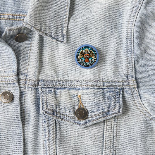 Ein betender Schutzengel Button (Beispiel)