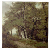 Ein bewaldeter Weg Fliese (Vorderseite)