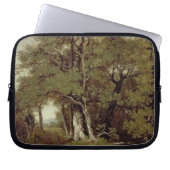 Ein bewaldeter Weg Laptopschutzhülle (Vorderseite)