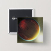 Ein bewölkter Jupiter-artiger Planet, der sich umk Button (Vorne & Hinten)