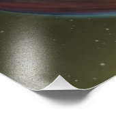 Ein bewölkter Jupiter-artiger Planet, der sich umk Fotodruck (Ecke)