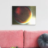 Ein bewölkter Jupiter-artiger Planet, der sich umk Leinwanddruck (Insitu (Wohnzimmer))