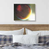 Ein bewölkter Jupiter-artiger Planet, der sich umk Leinwanddruck (Insitu (Schlafzimmer))