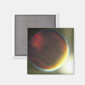 Ein bewölkter Jupiter-artiger Planet, der sich umk Magnet (Vorderseite/Rückseite)