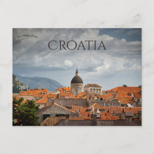 Ein bewölkter Tag in Dubrovnik Kroatien Postkarte