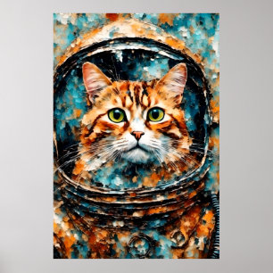 ein bewundernswerter Katzenastronaut Poster